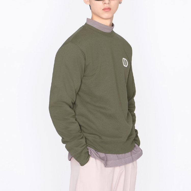 Sizing DIOR SS22 橄欖綠圖案印花圓領長袖休閒衛衣 男士款 113J699A0531-C680