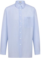 DIOR SS22 Oversized Striped Cotton Shirt White Blue Stripes 243C551A5656-C075 DIOR SS22 Oversized Striped Cotton Shirt White Blue Stripes 243C551A5656-C075