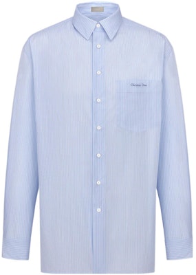 DIOR SS22 Oversized Striped Cotton Shirt White Blue Stripes 243C551A5656-C075 Buy DIOR SS22 Oversized Striped Cotton Shirt White Blue Stripes 243C551A5656-C075