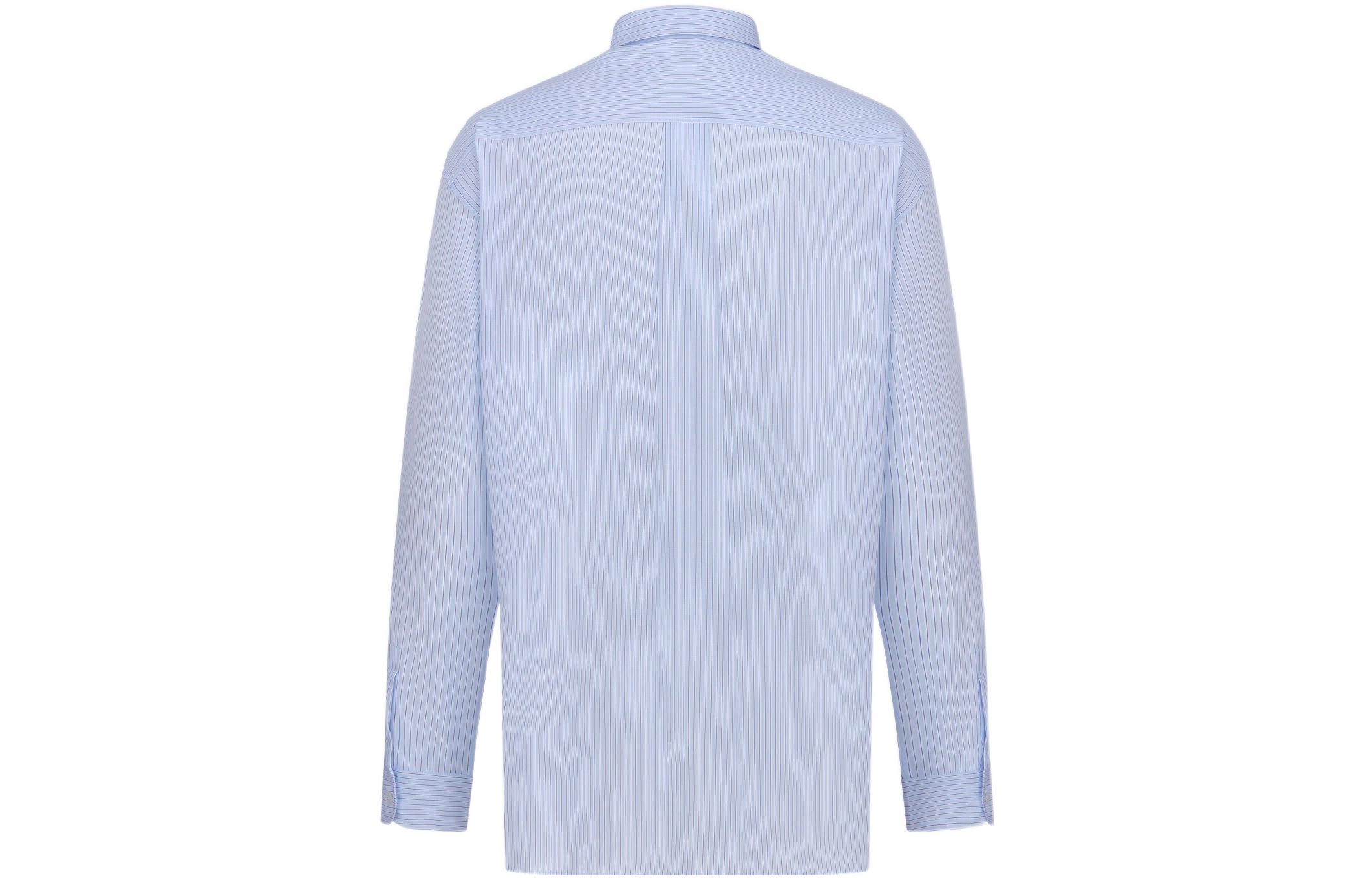 Lookbook Camisa de Algodón a Rayas Blancas y Azules DIOR SS22 Oversized 243C551A5656-C075