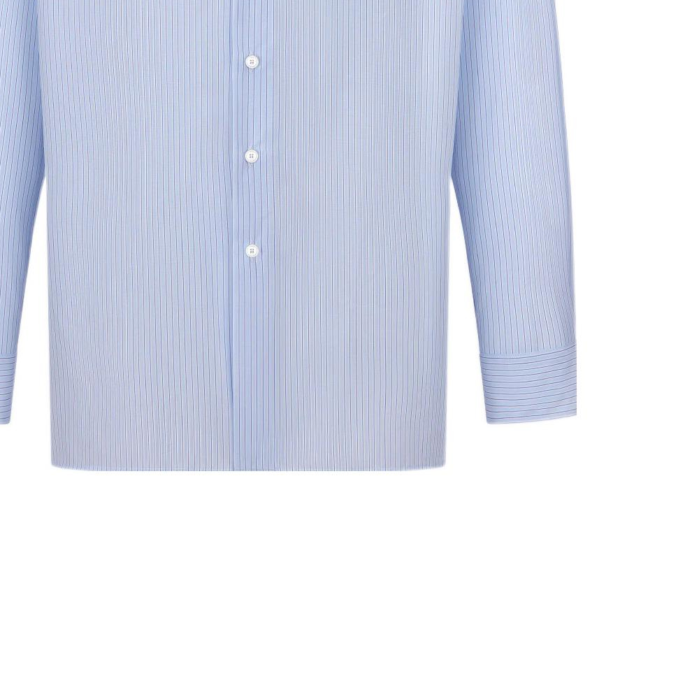 Cheap Camisa de Algodón a Rayas Blancas y Azules DIOR SS22 Oversized 243C551A5656-C075
