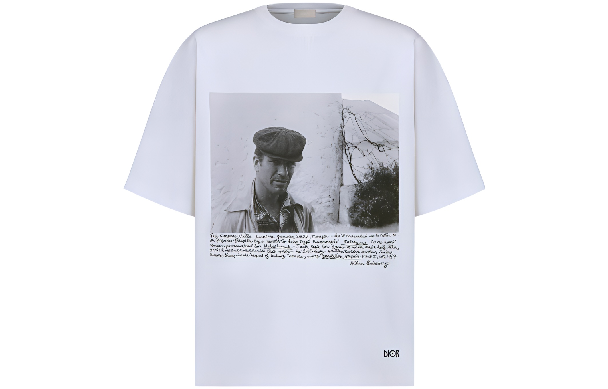 DIOR SS22 Portrait Letter Print Short Sleeve T-Shirt White 293J673A0554-C089
