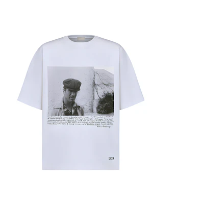DIOR SS22 Portrait Letter Print Short Sleeve T-Shirt White 293J673A0554-C089