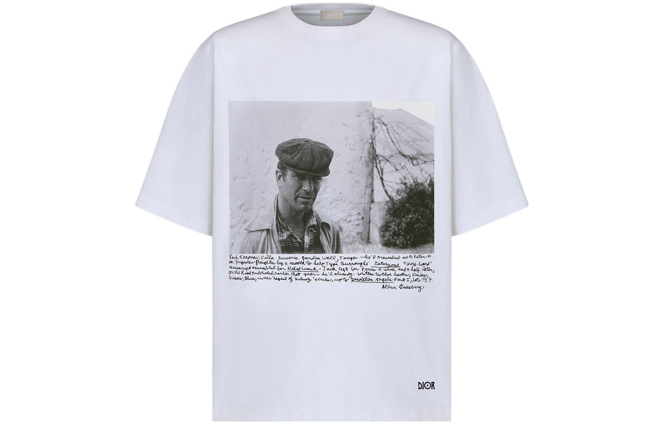 Order DIOR SS22人像字母印花白色短袖T恤 293J673A0554-C089