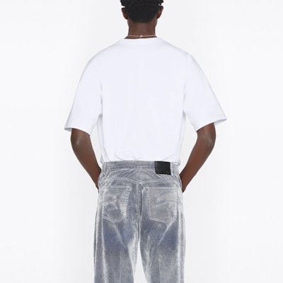 DIOR SS22人像字母印花白色短袖T恤 293J673A0554-C089 Details for DIOR SS22人像字母印花白色短袖T恤 293J673A0554-C089