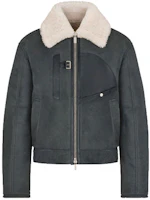 DIOR SS22 Suede Leather Aviator Jacket with Shearling Collar Men’s Grey 213L427A0578-C888 DIOR SS22 Suede Leather Aviator Jacket with Shearling Collar Men’s Grey 213L427A0578-C888