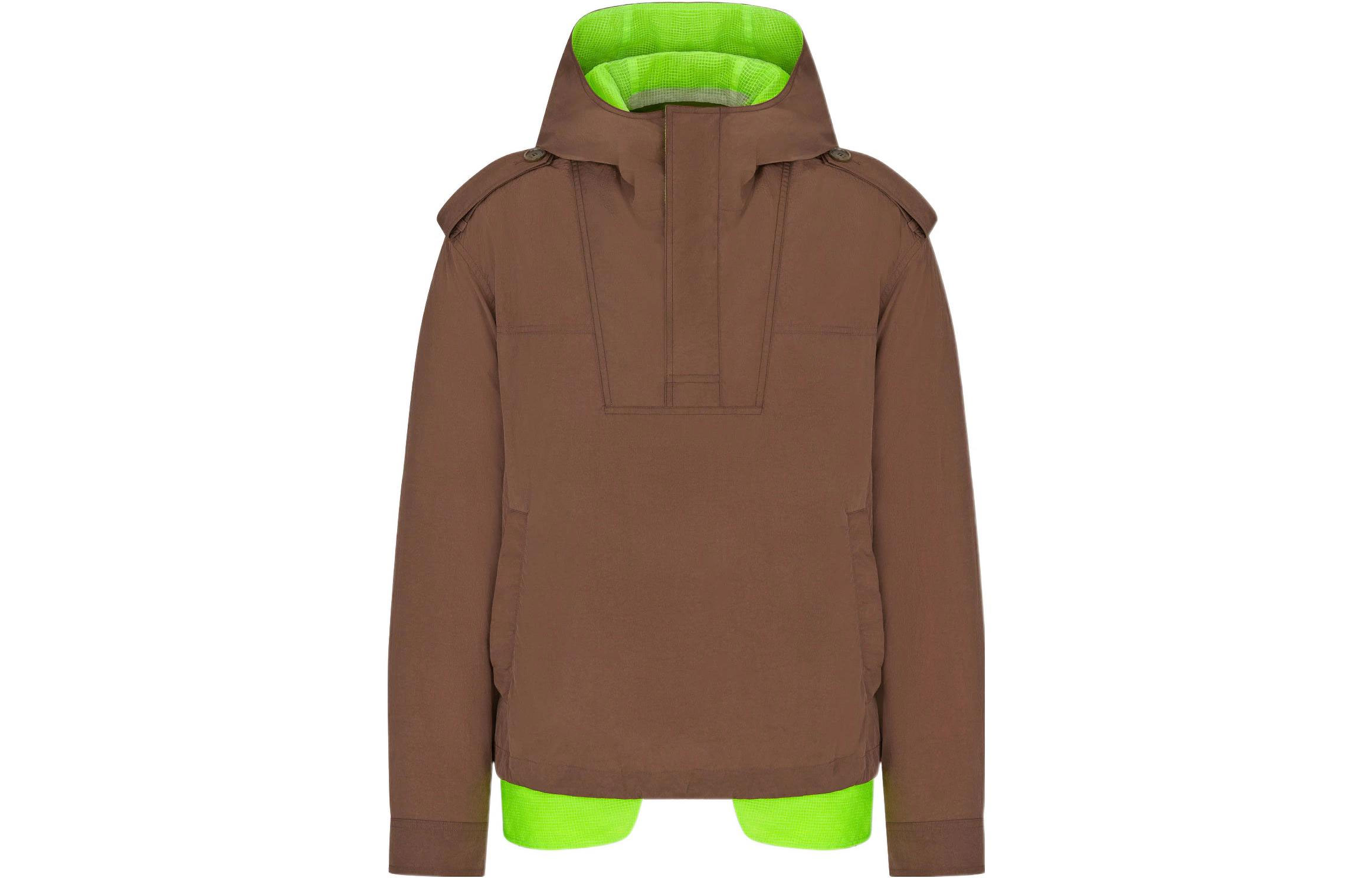 DIOR SS22 Tech Canvas Hooded Pullover Jacket Brown - 283C402A5525-C186