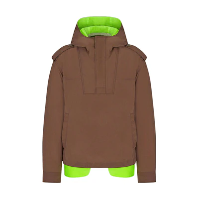 DIOR SS22 Tech Canvas Hooded Pullover Jacket Brown - 283C402A5525-C186