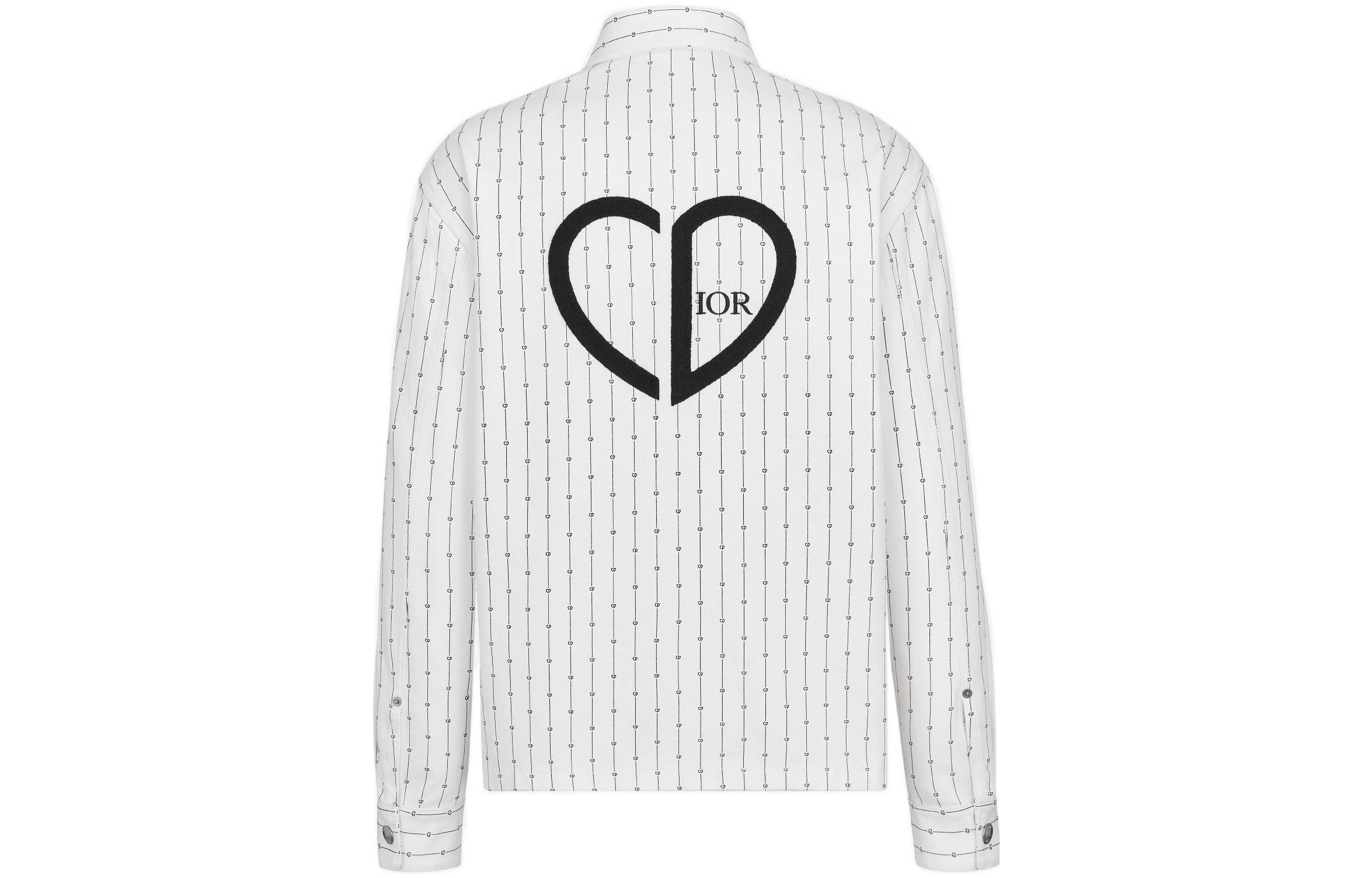 Lookbook DIOR SS22 ホワイト 刺繍ロゴ ストライプデニム ジャケット 長袖 213D486A5448-C085