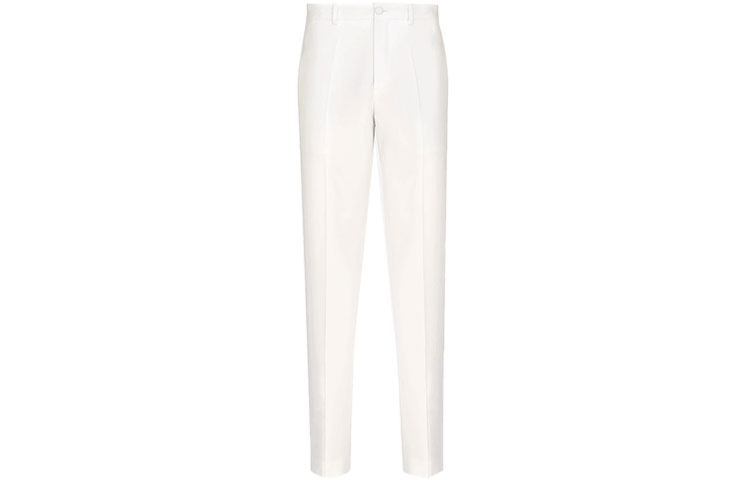 DIOR SS22 White Solid Mid-Rise Button Hem Casual Pants for Men 213C153A4451-C030 圖 2