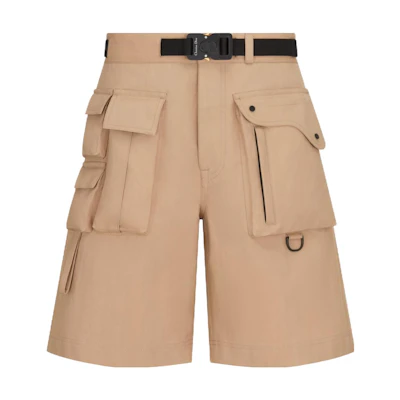 DIOR SS23 Beige Loose Fit Multi-Pocket Casual Shorts. 393C122A5851-C110