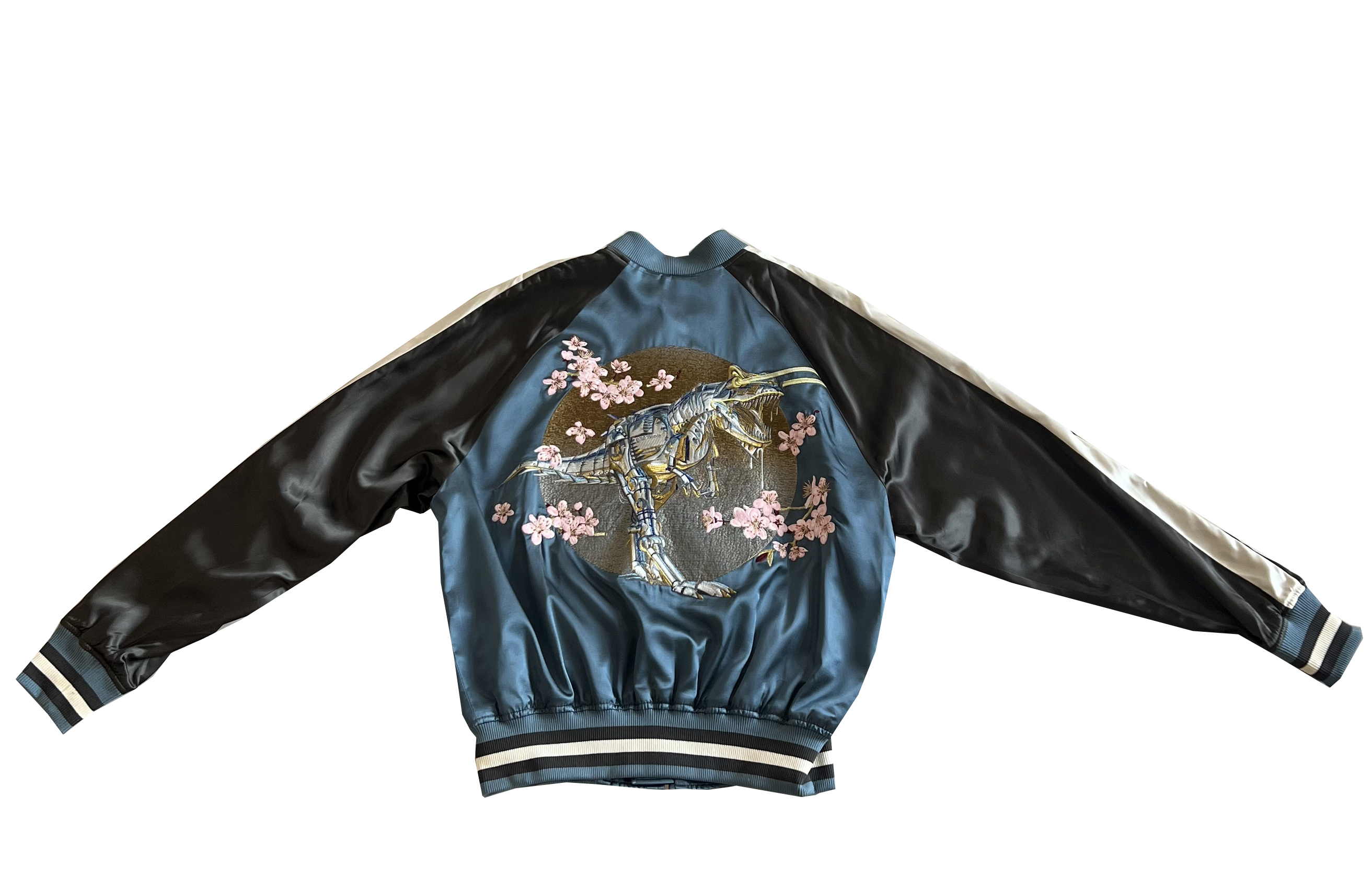 DIOR SS23  Blue Floral Embroidered Baseball Collar Jacket. 933C435A4516 圖 3