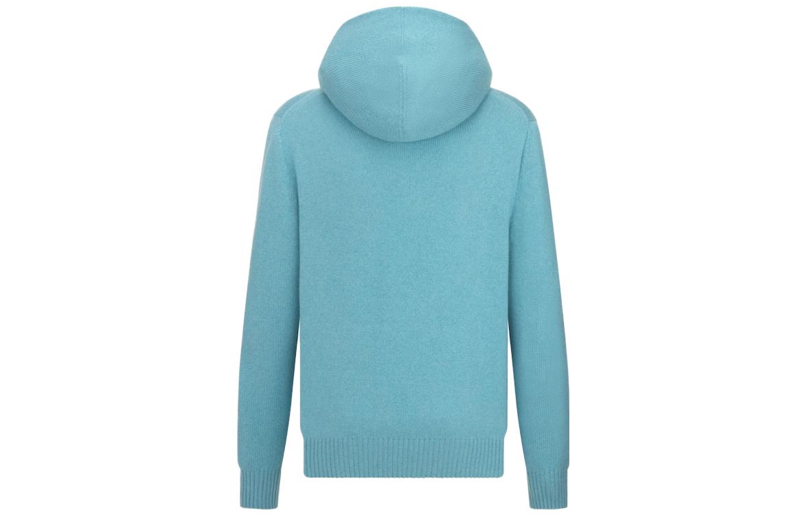 Lookbook DIOR SS23 ブルーニットフーディー ロゴプリント付き 313M658AT474-C581