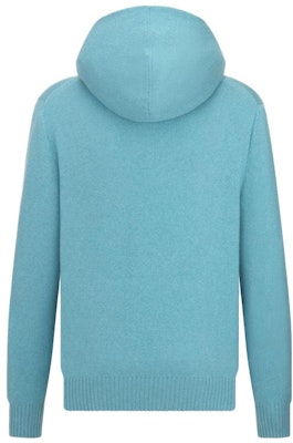 DIOR SS23 ブルーニットフーディー ロゴプリント付き 313M658AT474-C581 Lookbook DIOR SS23 ブルーニットフーディー ロゴプリント付き 313M658AT474-C581