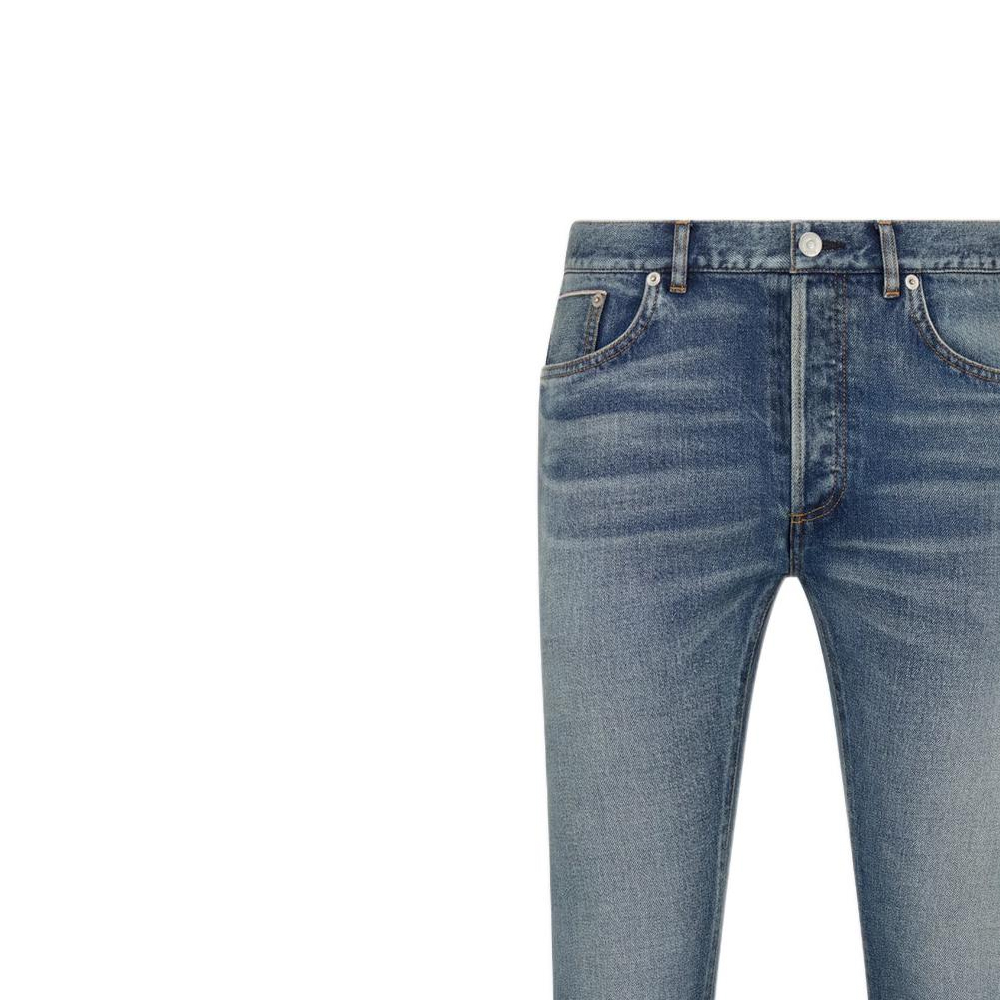 Purchase 迪奥2023春夏蓝色修身水洗复古直筒牛仔裤 213DS15AY988-C580