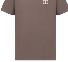 DIOR SS23棕色圓領刺繡標誌純色T恤。 943J605A0554-C771 Cheap DIOR SS23棕色圓領刺繡標誌純色T恤。 943J605A0554-C771
