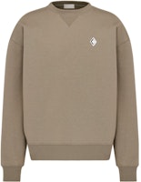 DIOR SS23 Crewneck Pullover Sweatshirt Beige with Embroidered Logo. 393J674A0531-C188 DIOR SS23 Crewneck Pullover Sweatshirt Beige with Embroidered Logo. 393J674A0531-C188