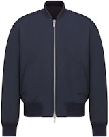 DIOR SS23 Fitted Stand Collar Embroidered Logo Blue Jacket. 143C432D4533-C588 DIOR SS23 Fitted Stand Collar Embroidered Logo Blue Jacket. 143C432D4533-C588