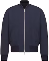 Order DIOR SS23 Fitted Stand Collar Embroidered Logo Blue Jacket. 143C432D4533-C588