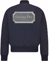 Lookbook DIOR SS23 Fitted Stand Collar Embroidered Logo Blue Jacket. 143C432D4533-C588