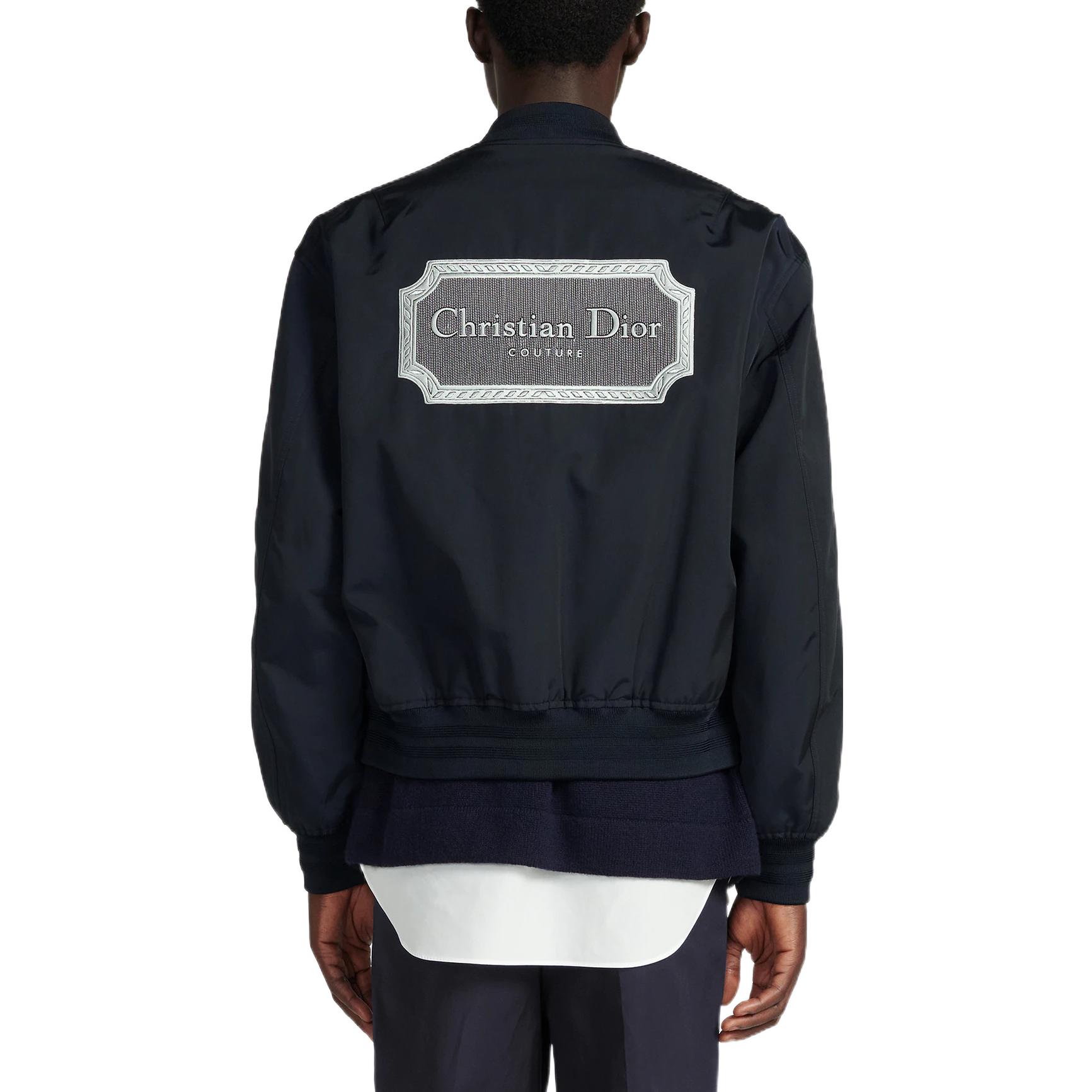 Purchase DIOR SS23 修身立领刺绣标志蓝色夹克. 143C432D4533-C588