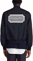 Purchase DIOR SS23 Fitted Stand Collar Embroidered Logo Blue Jacket. 143C432D4533-C588