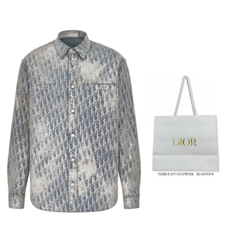 Purchase DIOR 2023春夏灰色渐变印花长袖衬衫 043D584O328X-C185