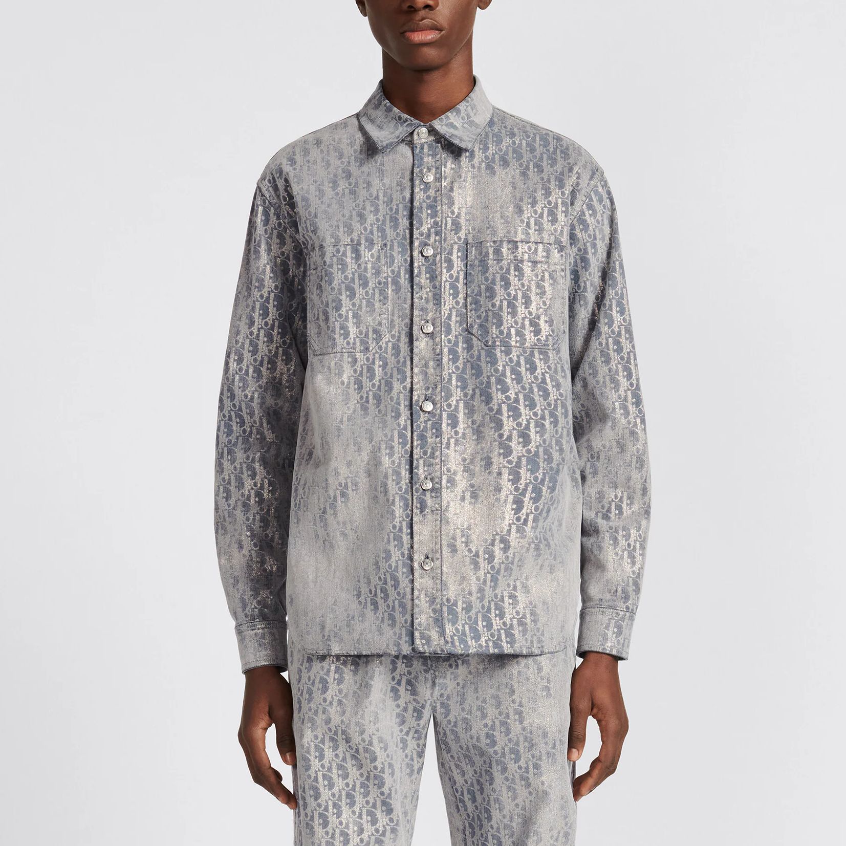 Details for DIOR 2023春夏灰色渐变印花长袖衬衫 043D584O328X-C185