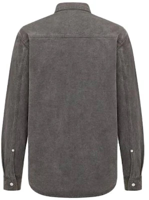 DIOR SS23 Grey Long Sleeve Shirt with Solid Logo Applique. 383D587AY520-C888 Lookbook DIOR SS23 Grey Long Sleeve Shirt with Solid Logo Applique. 383D587AY520-C888