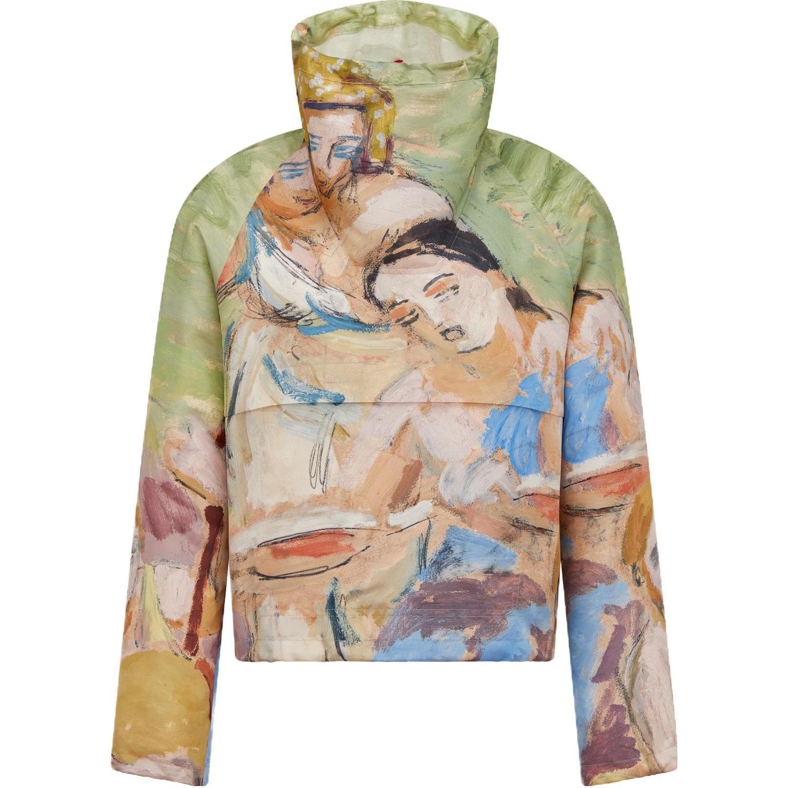 DIOR SS23  High-Neck Oil Painting Print Sweatshirt Multicolor. 383C560A5813-C685