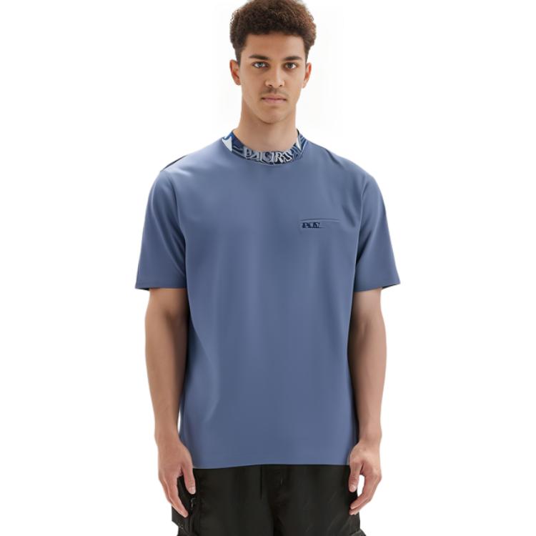 DIOR SS23  Loose Fit Embroidered Crewneck T-Shirt Blue 383J644A0554-C585 圖 8