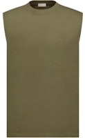 DIOR SS23 Olive Sleeveless Pullover Slim Fit Knit Sweater. 383J641A0817-C640 DIOR SS23 Olive Sleeveless Pullover Slim Fit Knit Sweater. 383J641A0817-C640