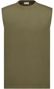 DIOR SS23 橄榄色无袖修身针织毛衣。 383J641A0817-C640 Buy DIOR SS23 橄榄色无袖修身针织毛衣。 383J641A0817-C640