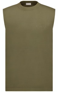 DIOR SS23 橄榄色无袖修身针织毛衣。 383J641A0817-C640 Order DIOR SS23 橄榄色无袖修身针织毛衣。 383J641A0817-C640