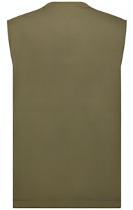 DIOR SS23 橄榄色无袖修身针织毛衣。 383J641A0817-C640 Lookbook DIOR SS23 橄榄色无袖修身针织毛衣。 383J641A0817-C640