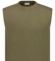 DIOR SS23 Olive Baju Tanpa Lengan Slim Fit Knit Sweater. 383J641A0817-C640 Details for DIOR SS23 Olive Baju Tanpa Lengan Slim Fit Knit Sweater. 383J641A0817-C640