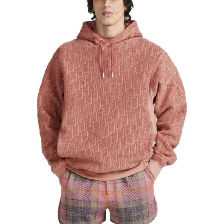 Lookbook DIOR SS23 寬鬆版純色連帽衫粉紅上衣. 113J631A0684-C454