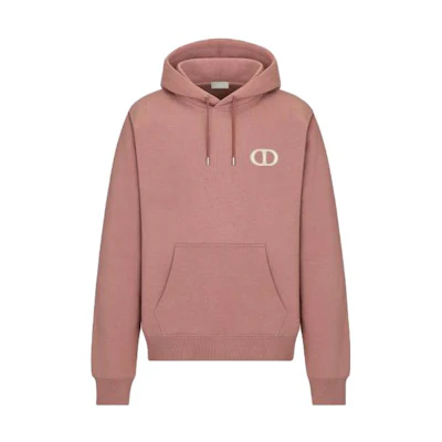 DIOR SS23 Pink Pullover Logo Hoodie. 113J698A0531-C491
