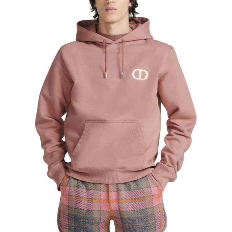 Shop DIOR SS23 粉色Logo連帽衫. 113J698A0531-C491