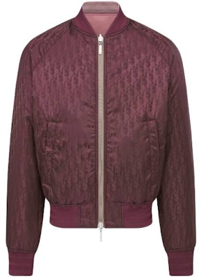 DIOR SS23 Reversible Baseball Collar Jacket in Burgundy. 183C432D4462-C383 Order DIOR SS23 Reversible Baseball Collar Jacket in Burgundy. 183C432D4462-C383