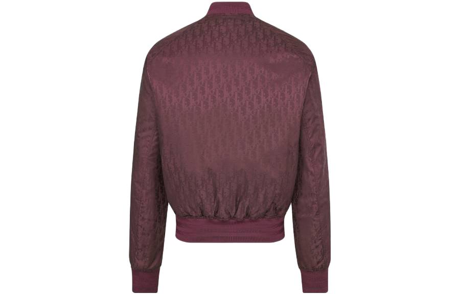 Lookbook DIOR SS23  Reversible Baseball Collar Jacket in Burgundy. 183C432D4462-C383