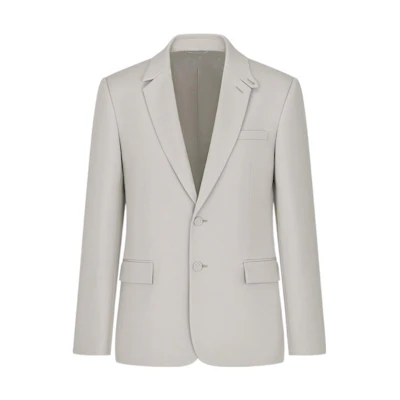 DIOR SS23 Single-Breasted Grey Blazer Jacket. 313C201A5180-C800