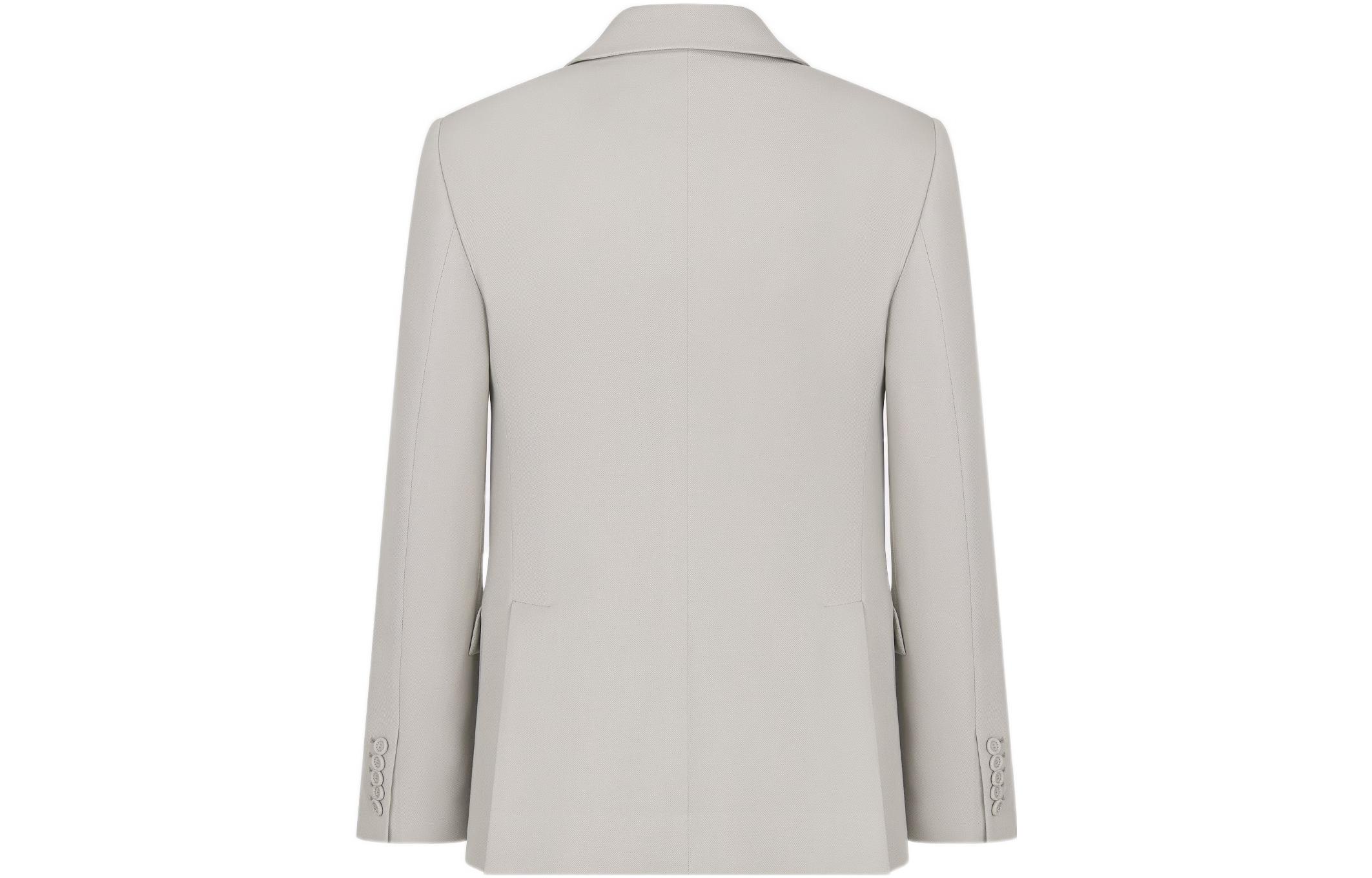 Lookbook DIOR SS23 單排扣灰色西裝外套。 313C201A5180-C800