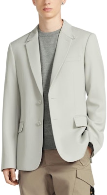 DIOR SS23 單排扣灰色西裝外套。 313C201A5180-C800 Shop DIOR SS23 單排扣灰色西裝外套。 313C201A5180-C800