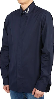 Camisa de Manga Larga DIOR SS23 Azul Oscuro con Logo y Color Sólido. 293C522A1581-588 Purchase Camisa de Manga Larga DIOR SS23 Azul Oscuro con Logo y Color Sólido. 293C522A1581-588