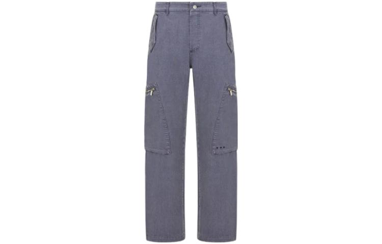 Order DIOR SS23 直筒實用工裝長褲 藍色 313D183AY519-C585