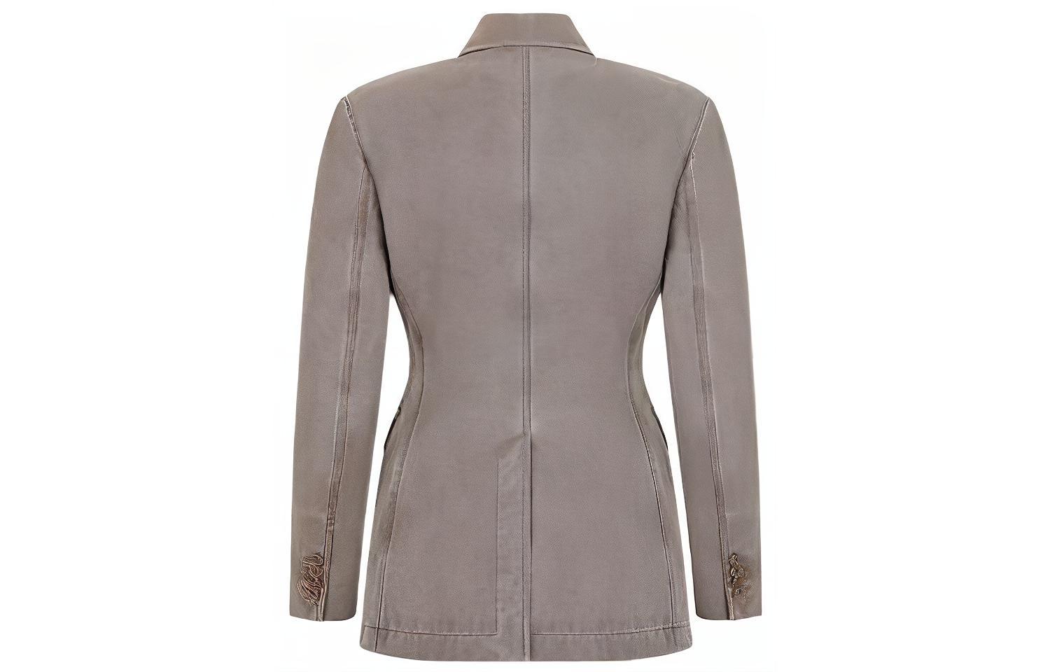 DIOR SS23  Warm Taupe Double-Breasted Canvas Blazer Jacket. 243C279A5641-C730 圖 3