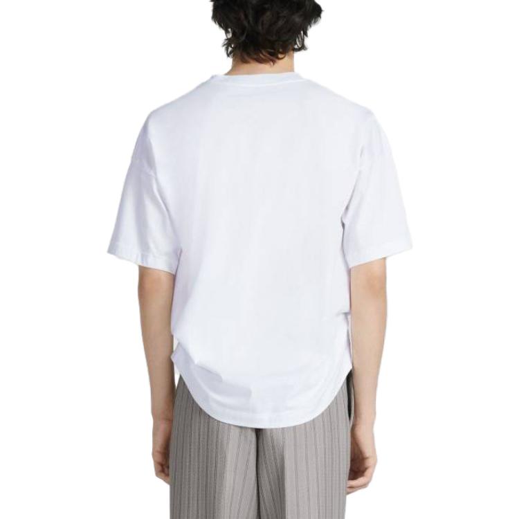 Shop DIOR SS23  White Loose Fit T-Shirt with Dog Sketch Print Design. 383J677A0817-C088