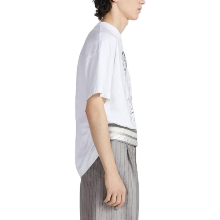 Purchase DIOR SS23  White Loose Fit T-Shirt with Dog Sketch Print Design. 383J677A0817-C088