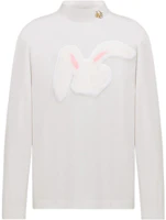 Order DIOR SS23 White Lunar New Year Rabbit Embroidered Long Sleeve Tee. 313J645A0554-C081